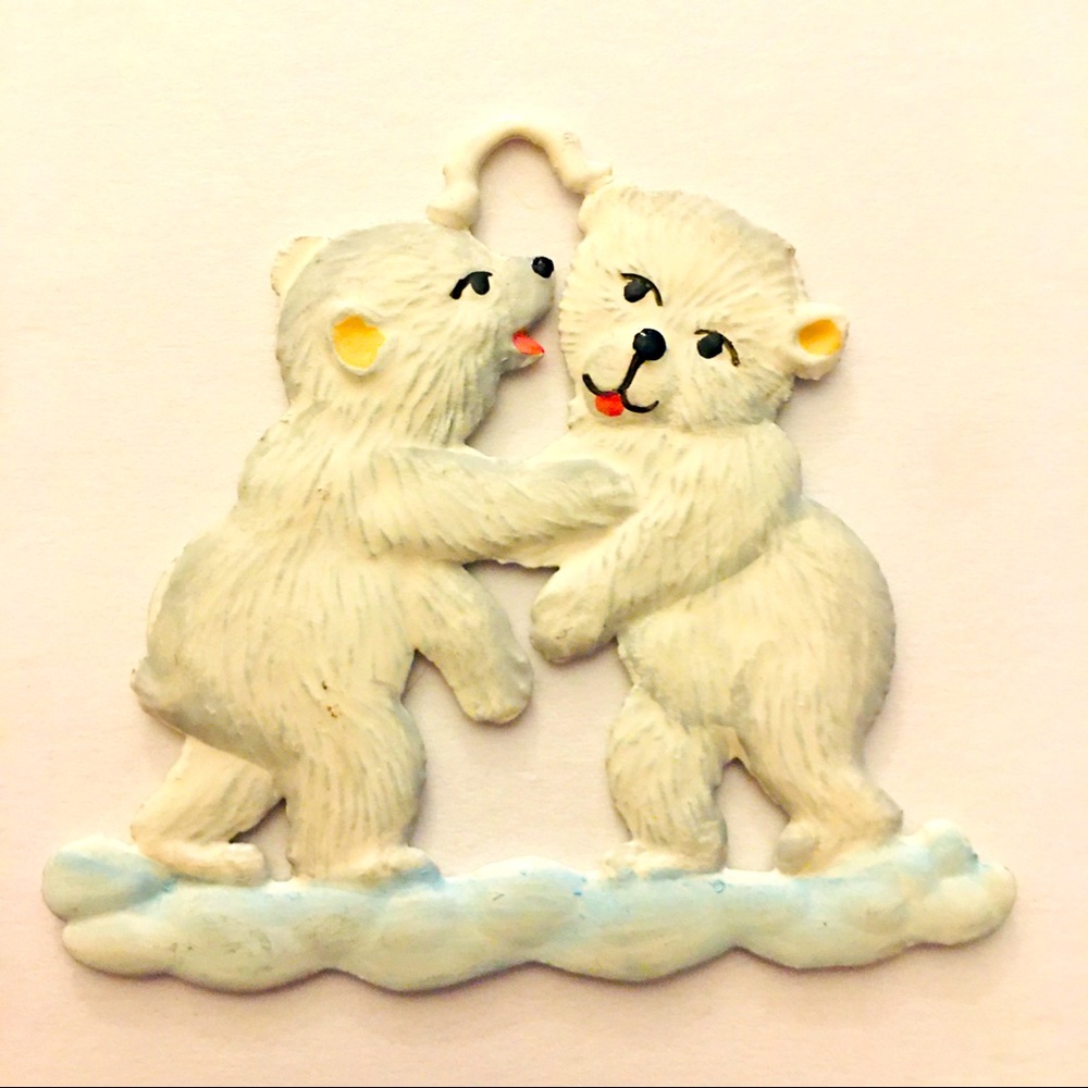 Wilhelm Schweizer Hand Painted Polar Bear Christmas Ornament